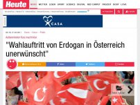 Bild zum Artikel: Außenminister Kurz macht klar: 'Wahlauftritt von Erdogan in Österreich unerwünscht'