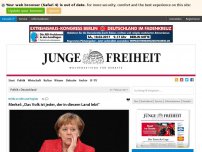 Bild zum Artikel: Merkel: „Das Volk ist jeder, der in diesem Land lebt“