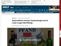 Bild zum Artikel: Testphase bei Rewe und Penny: Supermärkte machen Verpackungen durch Laser-Logos überflüssig