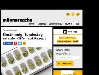 Bild zum Artikel: Legal: Ab heute gibt's Cannabis auf Rezept | Männersache