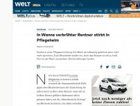 Bild zum Artikel: Sachsen-Anhalt: In Wanne verbrühter Rentner stirbt in Pflegeheim