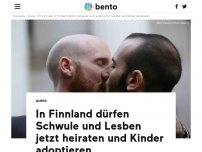 Bild zum Artikel: In Finnland dürfen Schwule und Lesben jetzt heiraten und Kinder adoptieren