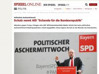 Bild zum Artikel: Politischer Aschermittwoch: Schulz nennt AfD 'Schande für die Bundesrepublik'