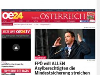 Bild zum Artikel: FPÖ will ALLEN Asylberechtigten die Mindestsicherung streichen