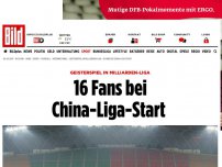 Bild zum Artikel: Geisterspiel in Milliarden-Liga - 16 Fußball-Fans bei China-Liga-Start 