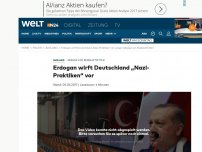 Bild zum Artikel: Türkischer Präsident: Erdogan vergleicht Absage der Wahlkampf-Auftritte mit  'Nazi-Praktiken'