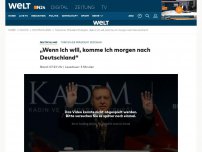 Bild zum Artikel: Türkischer Präsident Erdogan: 'Wenn ich will, komme ich morgen nach Deutschland'