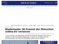 Bild zum Artikel: Niederlande: 56 Prozent der Menschen wollen EU verlassen