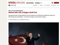 Bild zum Artikel: Streit um Deutschlandauftritte: Merkel hält still, Erdogan dreht frei