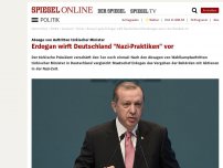 Bild zum Artikel: Absage von Auftritten türkischer Minister: Erdogan wirft Deutschland Handlungen wie in der Nazi-Zeit vor