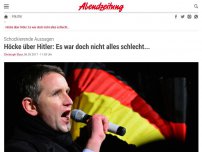 Bild zum Artikel: Schockierende Aussagen: Höcke über Hitler: Es war doch nicht alles schlecht...