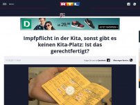 Bild zum Artikel: Impfpflicht in der Kita, sonst gibt es keinen Kita-Platz: Ist das gerechtfertigt?