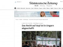 Bild zum Artikel: Das Recht auf Asyl ist in Ungarn abgeschafft