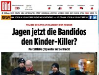 Bild zum Artikel: Polizei-Einsatz am Klubheim - Jagen jetzt die Bandidos den Kinder-Killer?