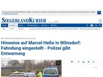 Bild zum Artikel: Hinweise auf Marcel H. im Raum Wilnsdorf: Derzeit laufen umfangreiche Fahndungsmaßnahmen