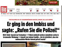 Bild zum Artikel: Marcel Heße (19) gefasst - Sie haben den Kinder-Killer!