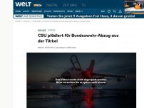 Bild zum Artikel: Incirlik: CSU plädiert für Bundeswehr-Abzug aus der Türkei