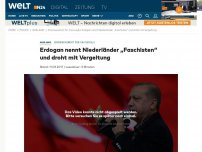 Bild zum Artikel: Einreiseverbot für Cavusoglu: Erdogan nennt Niederländer 'Faschisten' und droht mit Vergeltung