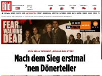 Bild zum Artikel: Kelly bei „Schlag den Star“ - Nach dem Sieg erstmal ’nen Dönerteller