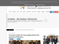 Bild zum Artikel: Vor erstem Treffen mit Trump: Angela Merkel kauft große Dose Pfefferspray