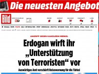 Bild zum Artikel: Medienbericht - Erdogan wirft Merkel Unterstützung von Terroristen vor