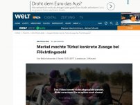 Bild zum Artikel: EU-Abkommen: Merkel machte Türkei konkrete Zusage bei Flüchtlingszahl