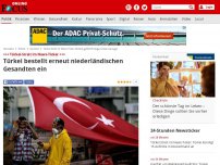Bild zum Artikel: +++ Streit mit Türkei im News-Ticker +++ - Niederländische Polizei geht gegen türkische Demonstranten vor