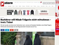 Bild zum Artikel: Dresden: Busfahrer will Nikab-Trägerin nicht mitnehmen – trotz Ticket