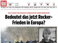Bild zum Artikel: *** BILDplus Inhalt *** Jadens Beerdigung - Bedeutet das jetzt Rocker-Frieden in Europa?