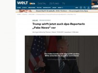Bild zum Artikel: Pressekonferenz: Trump wirft jetzt auch dpa-Reporterin 'Fake News' vor