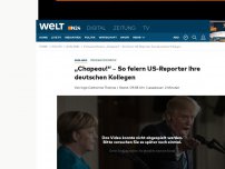 Bild zum Artikel: Pressekonferenz: 'Chapeau!' - So feiern US-Reporter ihre deutschen Kollegen