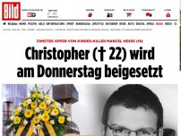 Bild zum Artikel: 2. Opfer von Marcel Heße - Christopher (†22) wird am Donnerstag beigesetzt