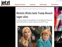 Bild zum Artikel: Merkels Blicke beim Trump-Besuch sagen alles