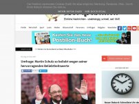 Bild zum Artikel: Umfrage: Martin Schulz so beliebt wegen seiner hervorragenden Beliebtheitswerte