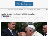 Bild zum Artikel: Martin Schulz von Papst heiliggesprochen