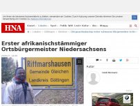 Bild zum Artikel: Erster afrikanischstämmiger Ortsbürgermeister Niedersachsens