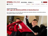 Bild zum Artikel: Türkische Regierungspartei: AKP sagt alle Ministerauftritte in Deutschland ab