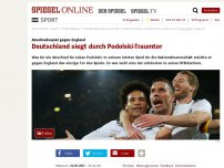 Bild zum Artikel: Abschiedsspiel gegen England: Deutschland siegt durch Podolski-Traumtor