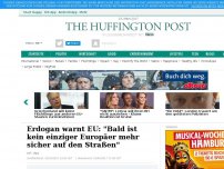 Bild zum Artikel: Erdogan warnt EU: 'Bald ist kein einziger Europäer auch nur irgendwo auf der Welt sicher'