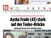 Bild zum Artikel: Terror in London - Aysha Frade (43) starb auf der Todes-Brücke
