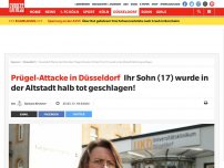 Bild zum Artikel: Prügel-Attacke in Düsseldorf: Ihr Sohn (17) wurde in der Altstadt halb tot geschlagen!
