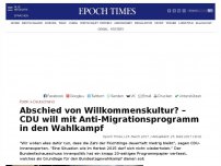 Bild zum Artikel: Abschied von Willkommenskultur? – CDU will mit Anti-Migrationsprogramm in den Wahlkampf