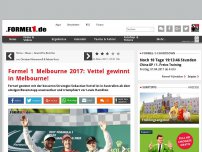 Bild zum Artikel: Formel 1 Australien 2017: Sebastian Vettel siegt vor Hamilton