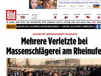 Bild zum Artikel: Polizei im Großeinsatz - Mehrere Verletzte bei Massenschlägerei am Rhein