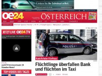 Bild zum Artikel: Flüchtlinge überfallen Bank und flüchten im Taxi