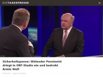 Bild zum Artikel: Sicherheitspanne: Wütender Pensionist dringt in ORF-Studio ein und bedroht Armin Wolf