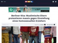Bild zum Artikel: Berliner Kita: Muslimische Eltern protestieren massiv gegen Einstellung eines homosexuellen Erziehers