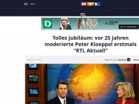 Bild zum Artikel: Tolles Jubiläum: vor 25 Jahren moderierte Peter Kloeppel erstmals 'RTL Aktuell'