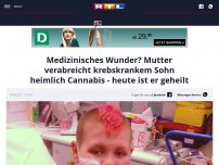 Bild zum Artikel: Medizinisches Wunder? Mutter verabreicht krebskrankem Sohn heimlich Cannabis - heute ist er geheilt