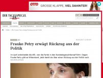 Bild zum Artikel: Frauke Petry erwägt Rückzug aus der Politik